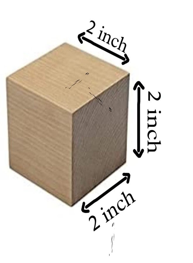 Ormango مكعبات خشبية مربعة الشكل مقاس 2 بوصة (2 × 2 × 2 بوصة) قطع خشبية غير مصقولة للأعمال الخشبية، مكعبات خشبية، قطع خشبية، رائعة لحفلات استقبال المولود الجديد (6) - Image 2